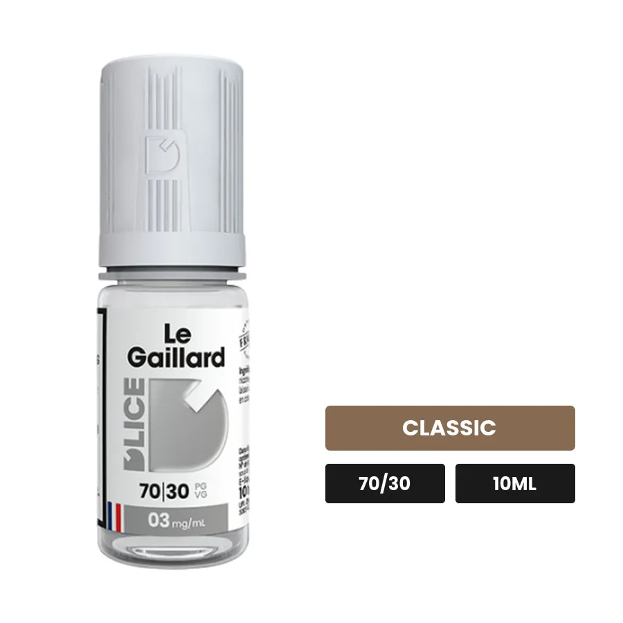 E-liquide Le Gaillard Dlice de D'Lice, 10 ml, saveur classic.