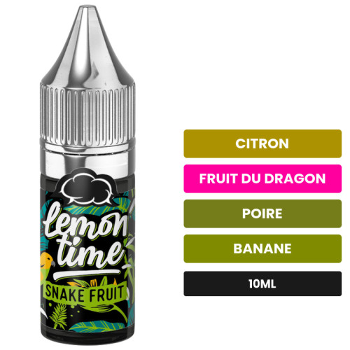 E-liquide Snake Fruit d'Eliquid France, 10 ml, saveurs citron, fruit du dragon, poire et 4 autres.