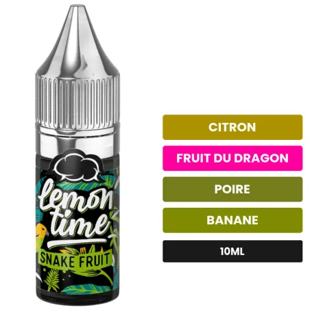 E-liquide Snake Fruit d'Eliquid France, 10 ml, saveurs citron, fruit du dragon, poire et 4 autres.