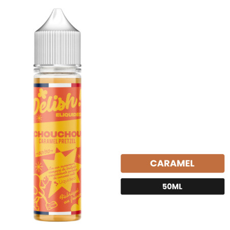 E-liquide Chouchou de Liquideo, 50 ml, saveur caramel.