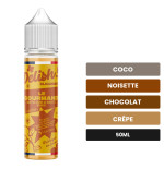E-liquide Le Gourmand Delish de Liquideo, 50 ml, saveurs coco, noisette, chocolat et 1 autre.