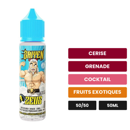 E-liquide Zeus de Swoke, 50 ml, saveurs cerise, grenade, cocktail et 1 autre.