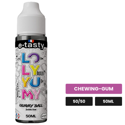 E-liquide Gummy Ball d'E.Tasty, 50 ml, saveur chewing-gum.