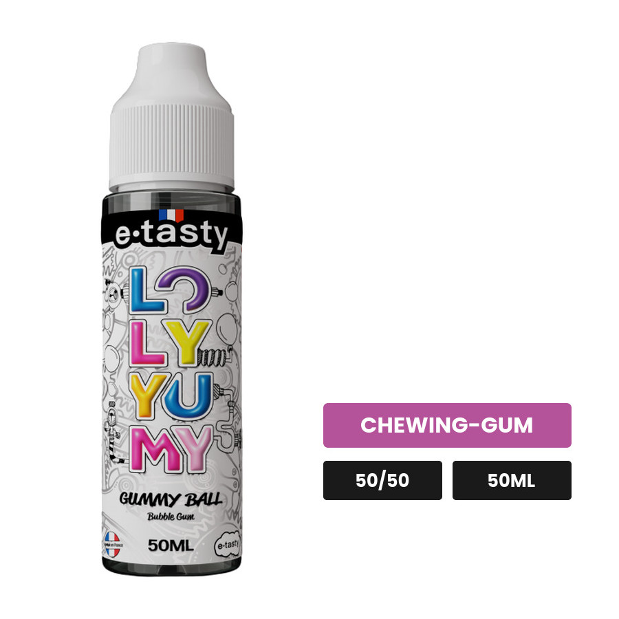 E-liquide Gummy Ball d'E.Tasty, 50 ml, saveur chewing-gum.