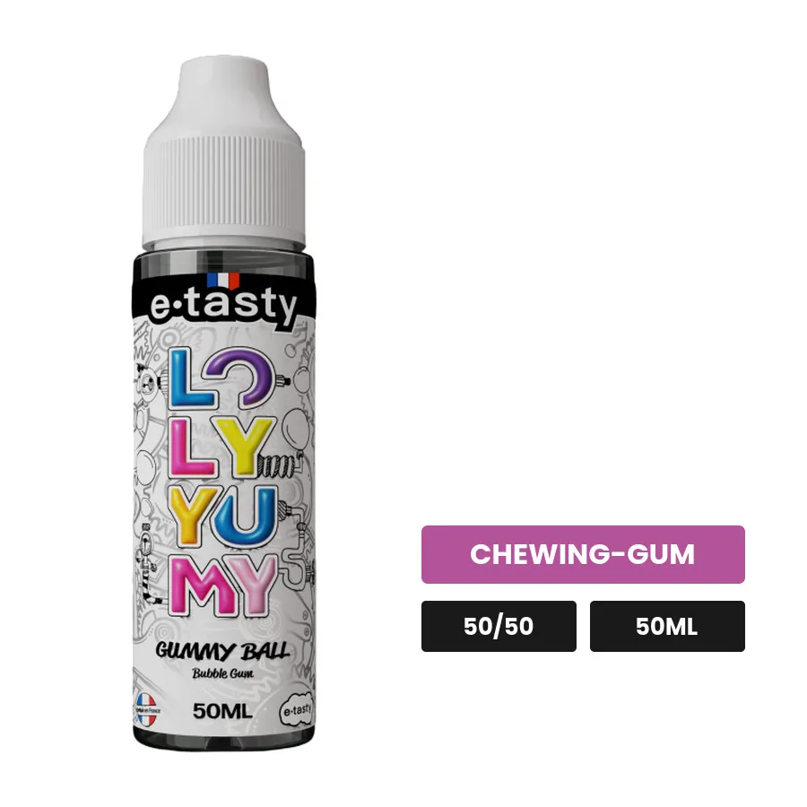 E-liquide Gummy Ball d'E.Tasty, 50 ml, saveur chewing-gum.