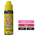 E-liquide Funny Jelly d'E.Tasty, 50 ml, saveurs barbe à papa et rose.