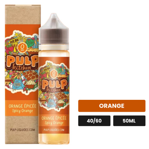 E-liquide Orange Epicée de Pulp, 50 ml, saveur orange.