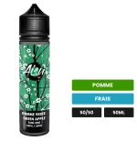 E-liquide Green Apple d'Aisu, 50 ml, saveurs pomme et frais.