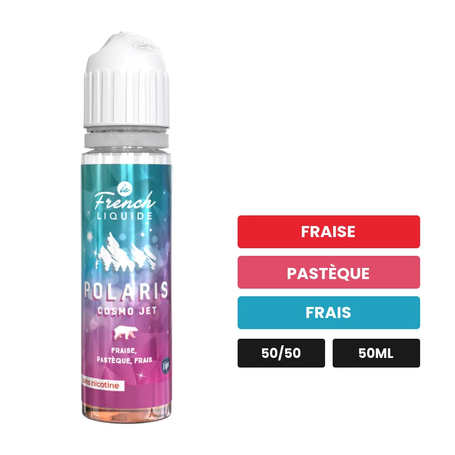 E-liquide Cosmo Jet de Le French Liquide, 50 ml, saveurs fraise, pastèque et frais.