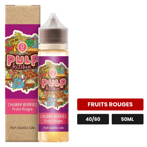 E-liquide Chubby Berries de Pulp, 50 ml, saveur fruits rouges.