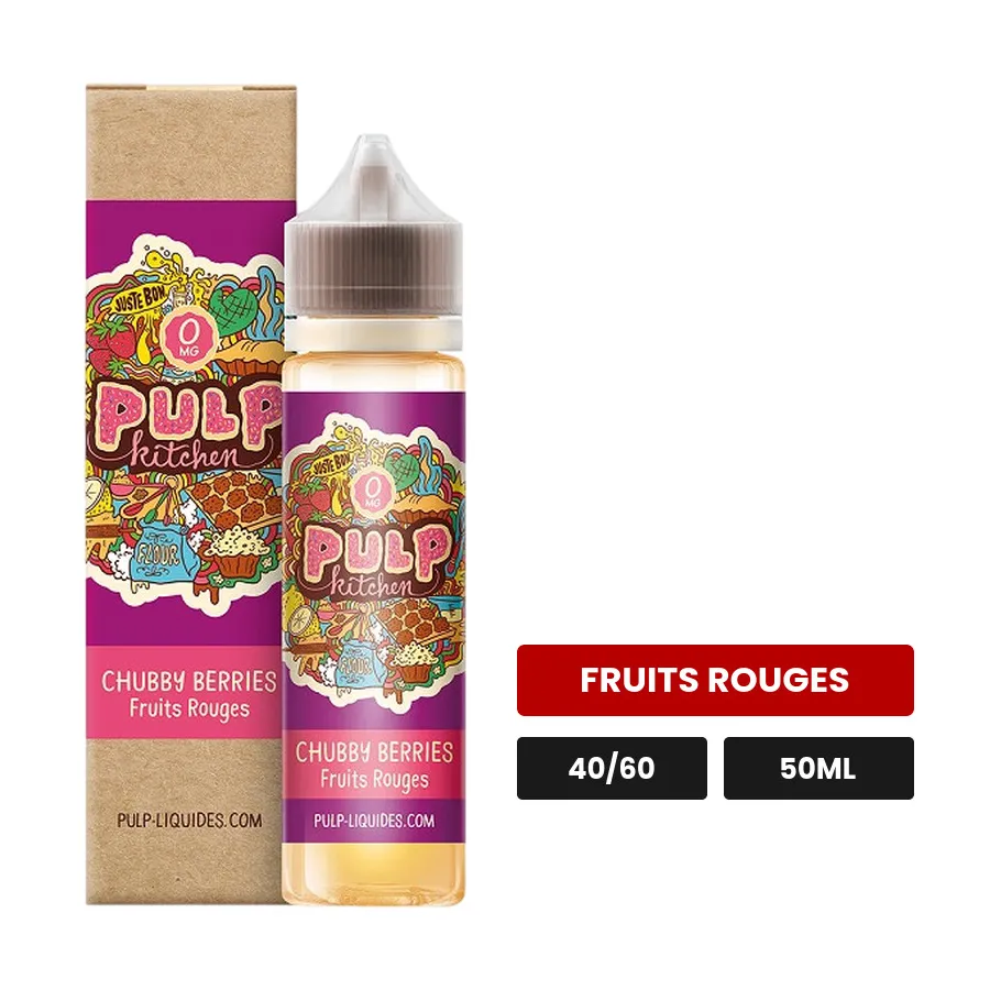 E-liquide Chubby Berries de Pulp, 50 ml, saveur fruits rouges.