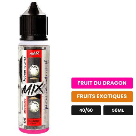 E-liquide Mix de Swoke, 50 ml, saveurs fruit du dragon et fruits exotiques.