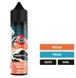 E-liquide Peche Glacee d'Aisu, 50 ml, saveurs pêche et frais.