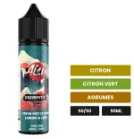 E-liquide Citron Vert Et Jaune d'Aisu, 50 ml, saveurs citron, citron vert et agrumes.