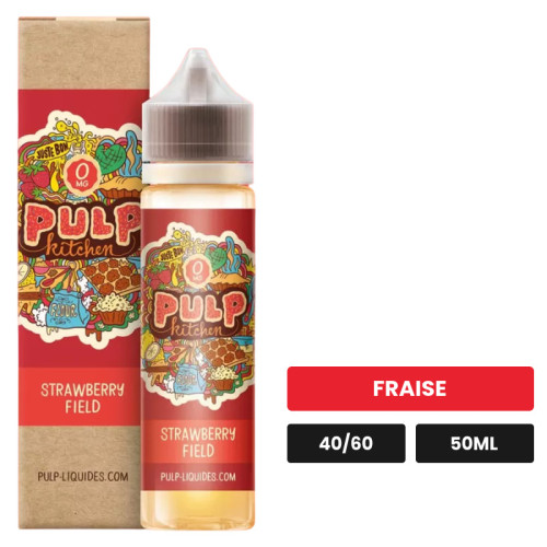 E-liquide Strawberry Field de Pulp, 50 ml, saveur fraise.