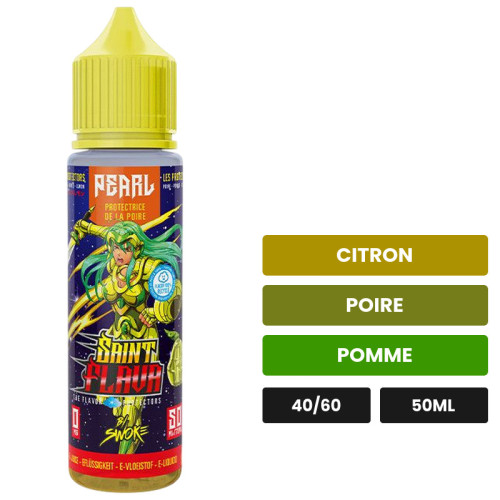 E-liquide Pearl de Swoke, 50 ml, saveurs citron, poire et pomme.