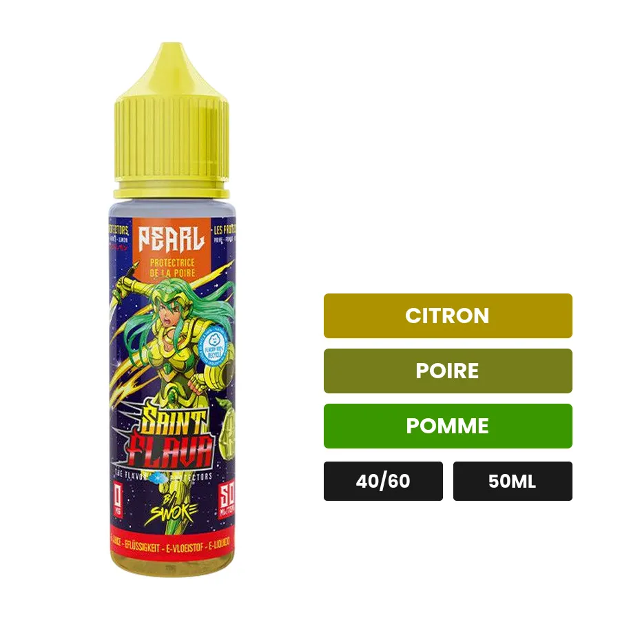 E-liquide Pearl de Swoke, 50 ml, saveurs citron, poire et pomme.