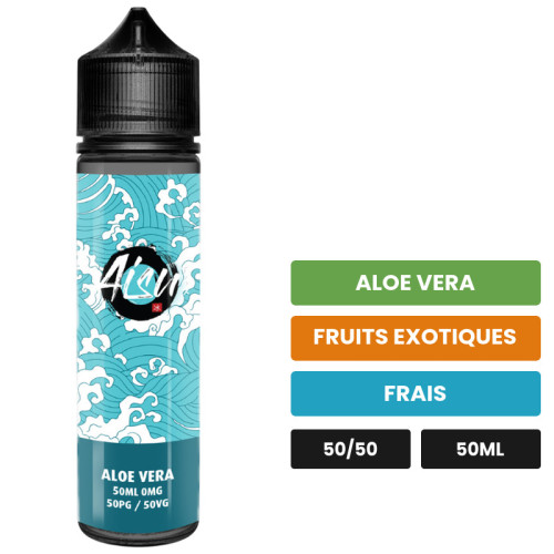 E-liquide Aloe Vera d'Aisu, 50 ml, saveurs aloe vera, fruits exotiques et frais.