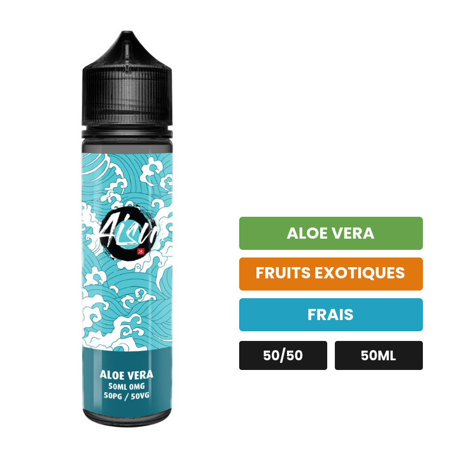 E-liquide Aloe Vera d'Aisu, 50 ml, saveurs aloe vera, fruits exotiques et frais.