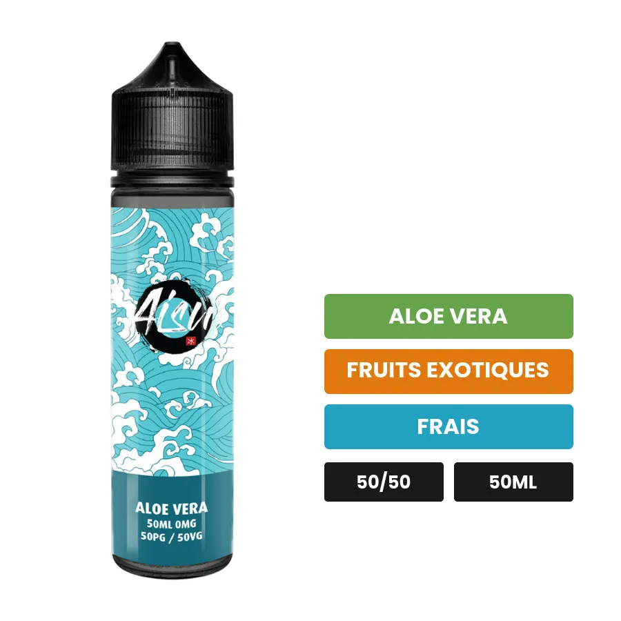 E-liquide Aloe Vera d'Aisu, 50 ml, saveurs aloe vera, fruits exotiques et frais.