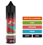 E-liquide Passion Kiwi Goyave d'Aisu, 50 ml, saveurs fruit de la passion, kiwi, goyave et 1 autre.