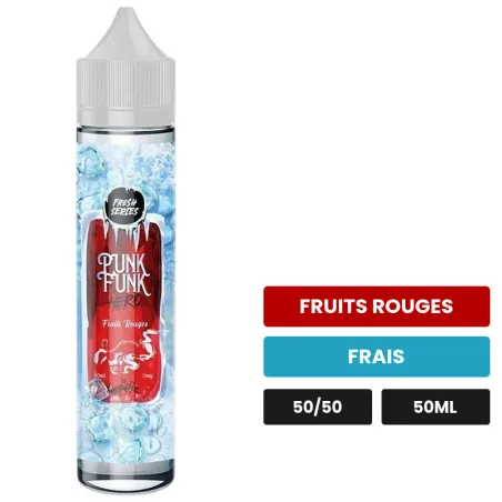 E-liquide Fruits Rouges de Punk Funk Hero, 50 ml, saveurs fruits rouges et frais.