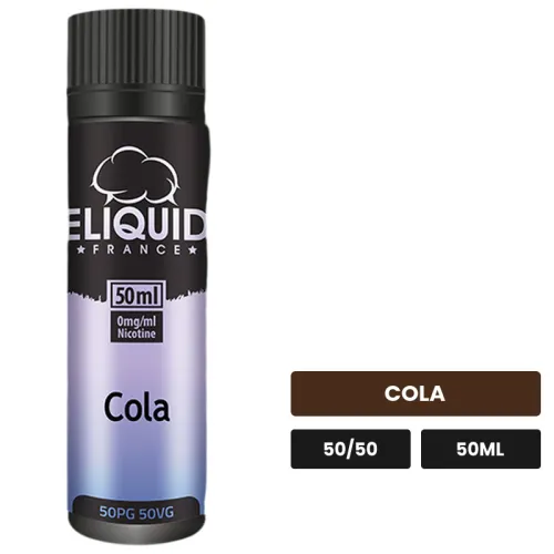 E-liquide Cola d'Eliquid France, 50 ml, saveur cola.