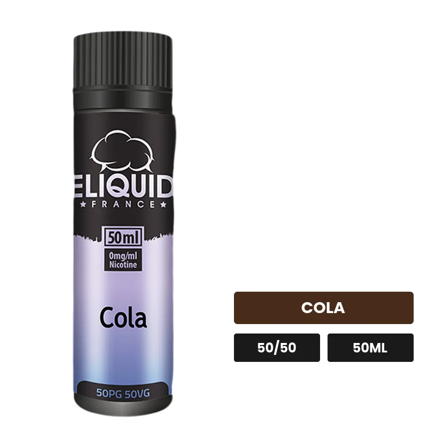 E-liquide Cola d'Eliquid France, 50 ml, saveur cola.
