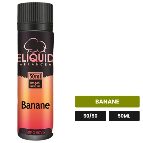 E-liquide Banane d'Eliquid France, 50 ml, saveur banane.