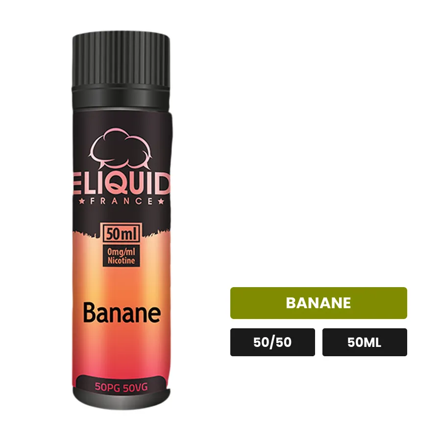 E-liquide Banane d'Eliquid France, 50 ml, saveur banane.