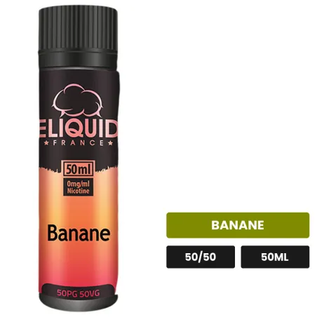 E-liquide Banane d'Eliquid France, 50 ml, saveur banane.