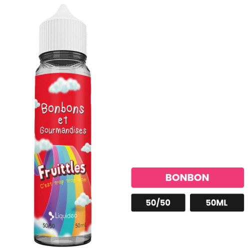 E-liquide Fruittles - Bonbons Et Gourmandises de Liquideo, 50 ml, saveur bonbon.