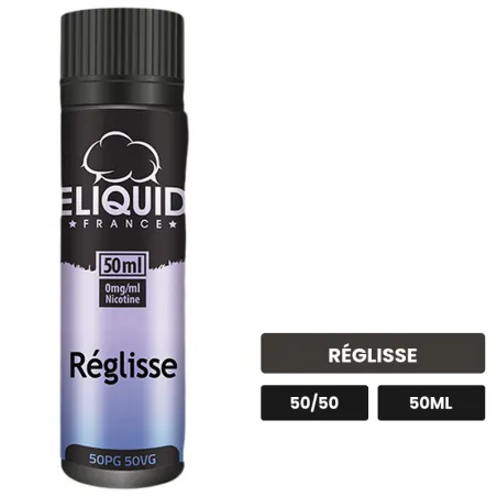 E-liquide Reglisse d'Eliquid France, 50 ml, saveur réglisse.