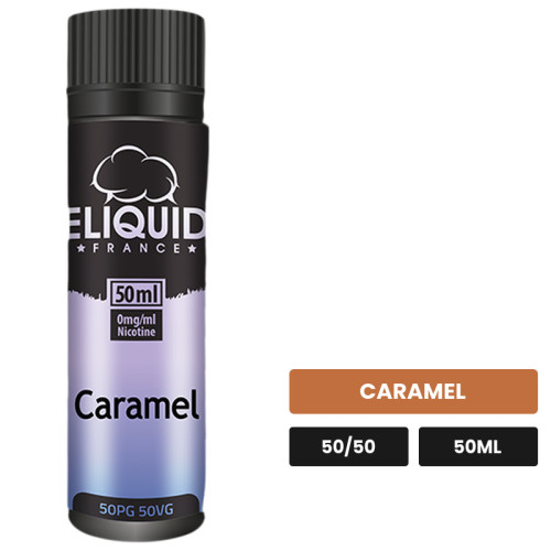 E-liquide Caramel d'Eliquid France, 50 ml, saveur caramel.