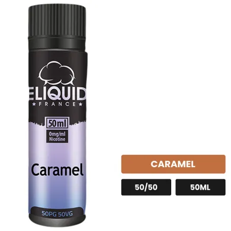 E-liquide Caramel d'Eliquid France, 50 ml, saveur caramel.