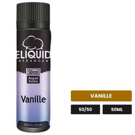 E-liquide Vanille d'Eliquid France, 50 ml, saveur vanille.