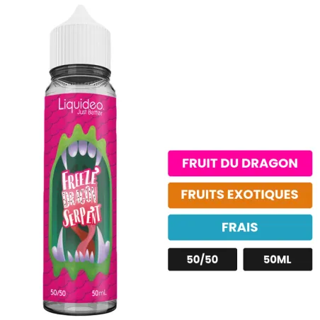 E-liquide Dragon Serpent de Liquideo, 50 ml, saveurs fruit du dragon, fruits exotiques et frais.