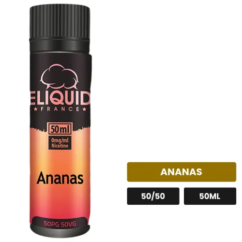 E-liquide Ananas d'Eliquid France, 50 ml, saveur ananas.