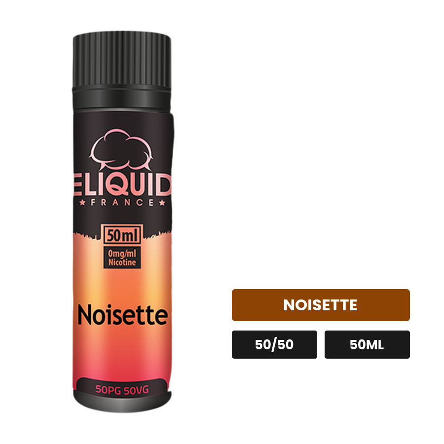 E-liquide Noisette d'Eliquid France, 50 ml, saveur noisette.