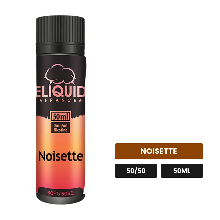 E-liquide Noisette d'Eliquid France, 50 ml, saveur noisette.