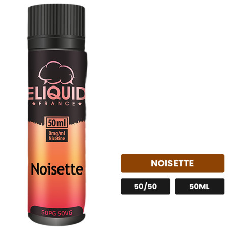 E-liquide Noisette d'Eliquid France, 50 ml, saveur noisette.