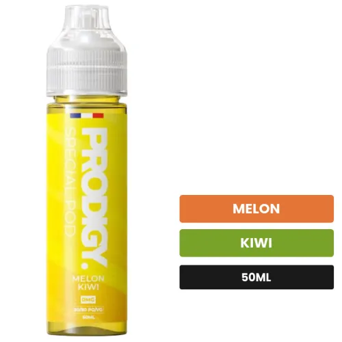 E-liquide Melon Kiwi Vape Maker de Prodigy, 50 ml, saveurs melon et kiwi.