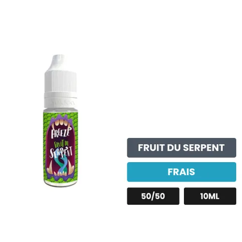 E-liquide Fruit du Serpent de Liquideo, 10 ml, saveurs fruit du serpent et frais.