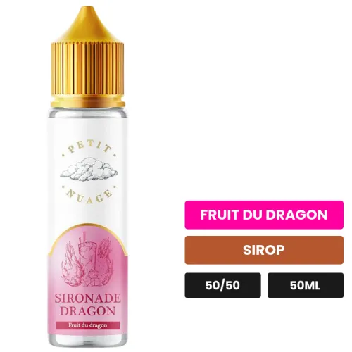 E-liquide Sironade Dragon de Petit Nuage, 50 ml, saveurs fruit du dragon et sirop.
