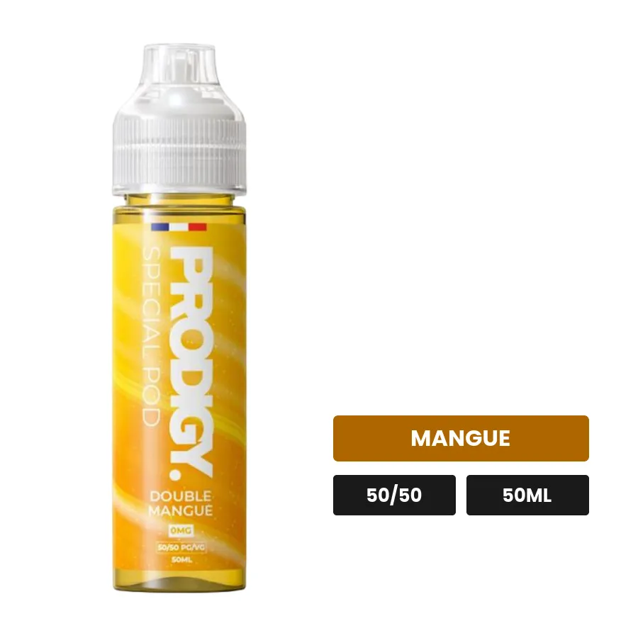 E-liquide Double Mangue Vape Maker de Prodigy, 50 ml, saveur mangue.