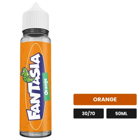 E-liquide Orange Fantasia de Liquideo, 50 ml, saveur orange.