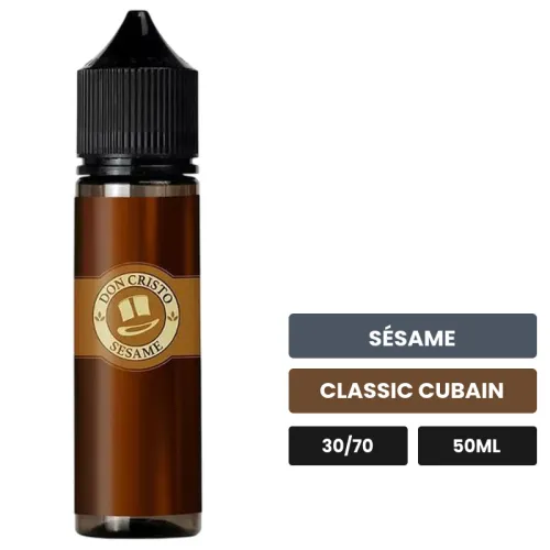 E-liquide Don Cristo Sesame Don Cristo, 50 ml, saveurs sésame et classic cubain.