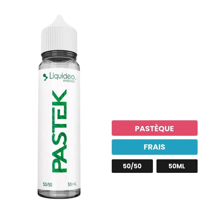 E-liquide Pastek Evolution de Liquideo, 50 ml, saveurs pastèque et frais.