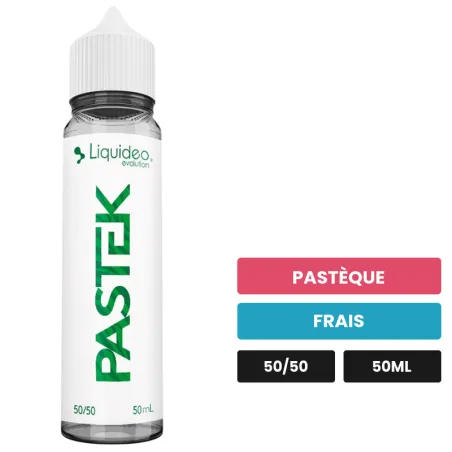 E-liquide Pastek Evolution de Liquideo, 50 ml, saveurs pastèque et frais.