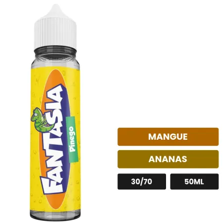 E-liquide Pinego Fantasia de Liquideo, 50 ml, saveurs mangue et ananas.